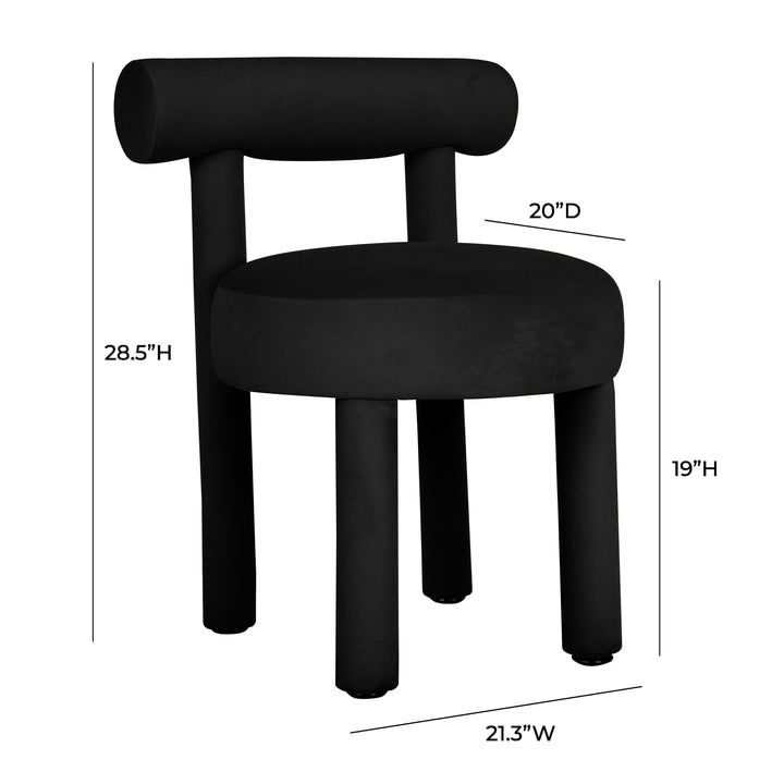 SwayLiving Carmel Black Velvet Dining Chair - Set of 2 DINING CHAIRS
