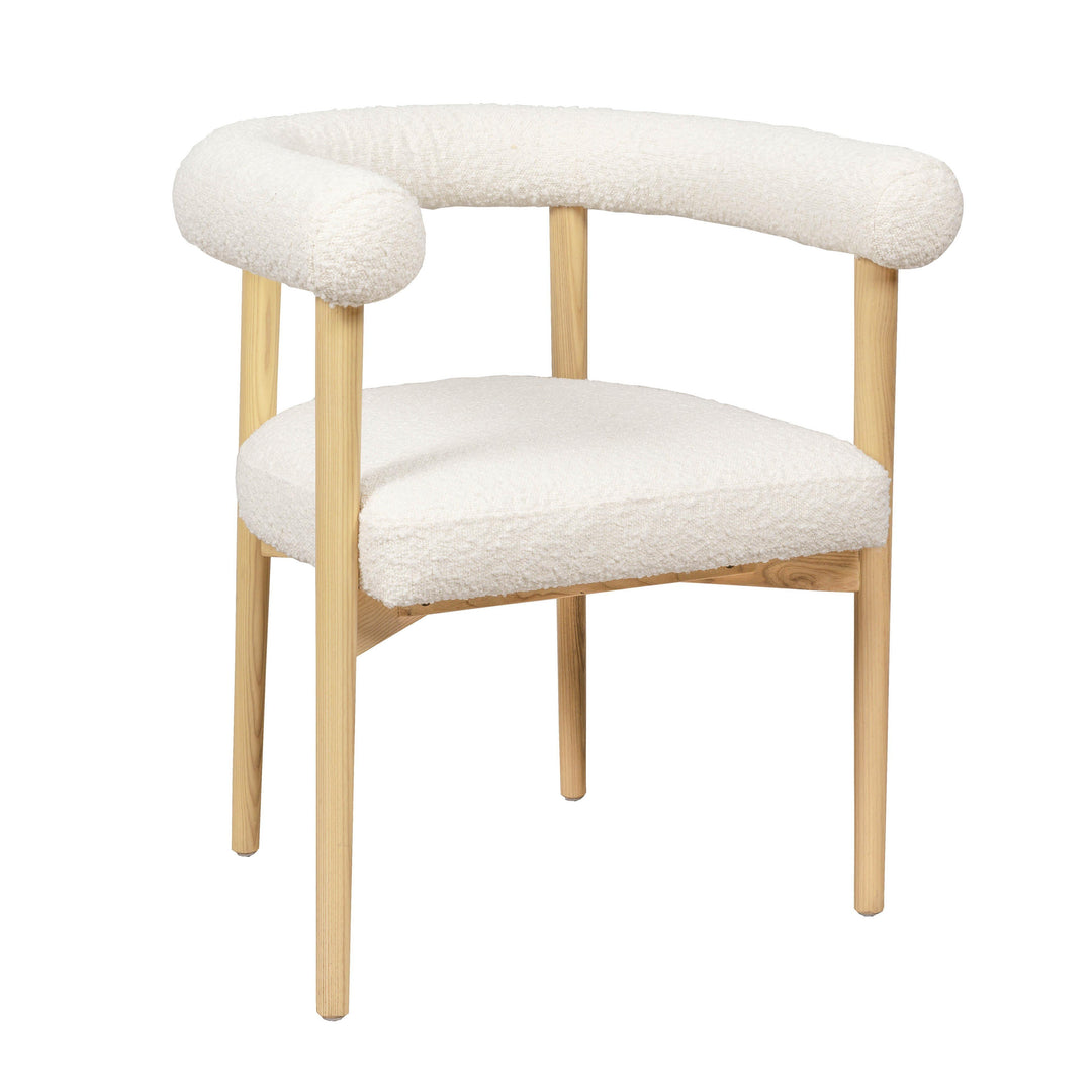 SwayLiving Spara Cream Boucle Dining Chair - Set of 2 DINING CHAIRS