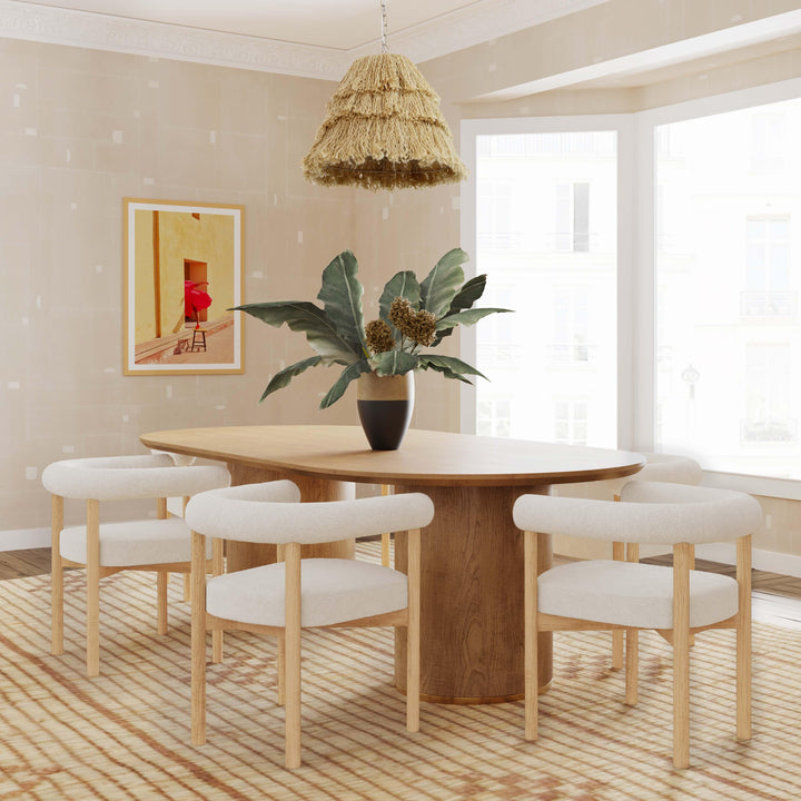 SwayLiving Spara Cream Boucle Dining Chair - Set of 2 DINING CHAIRS