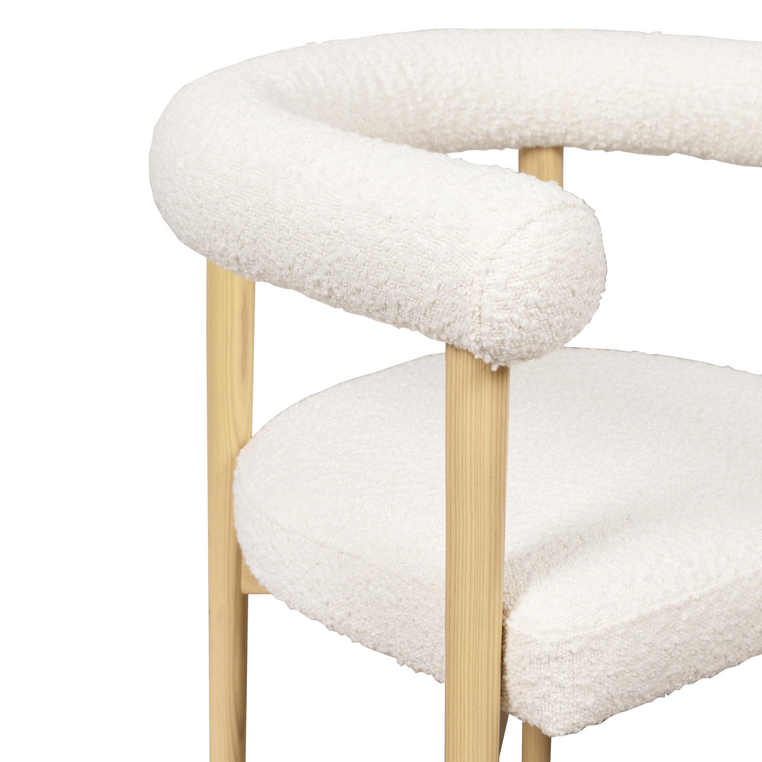 SwayLiving Spara Cream Boucle Dining Chair - Set of 2 DINING CHAIRS