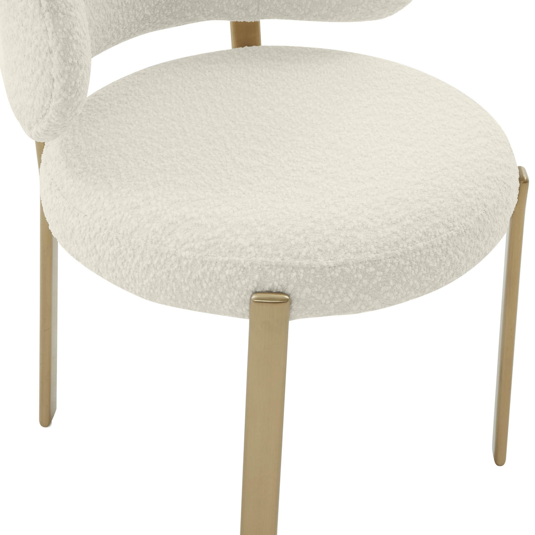 SwayLiving Margaret Cream Boucle Dining Chair - Set of 2 DINING CHAIRS