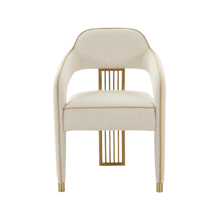 SwayLiving Corralis Cream Boucle Dining Chair - Set of 2 DINING CHAIRS
