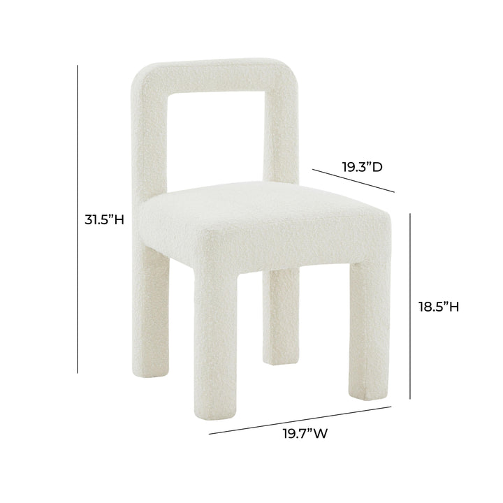 SwayLiving Hazel Cream Boucle Dining Chair - Set of 2 DINING CHAIRS