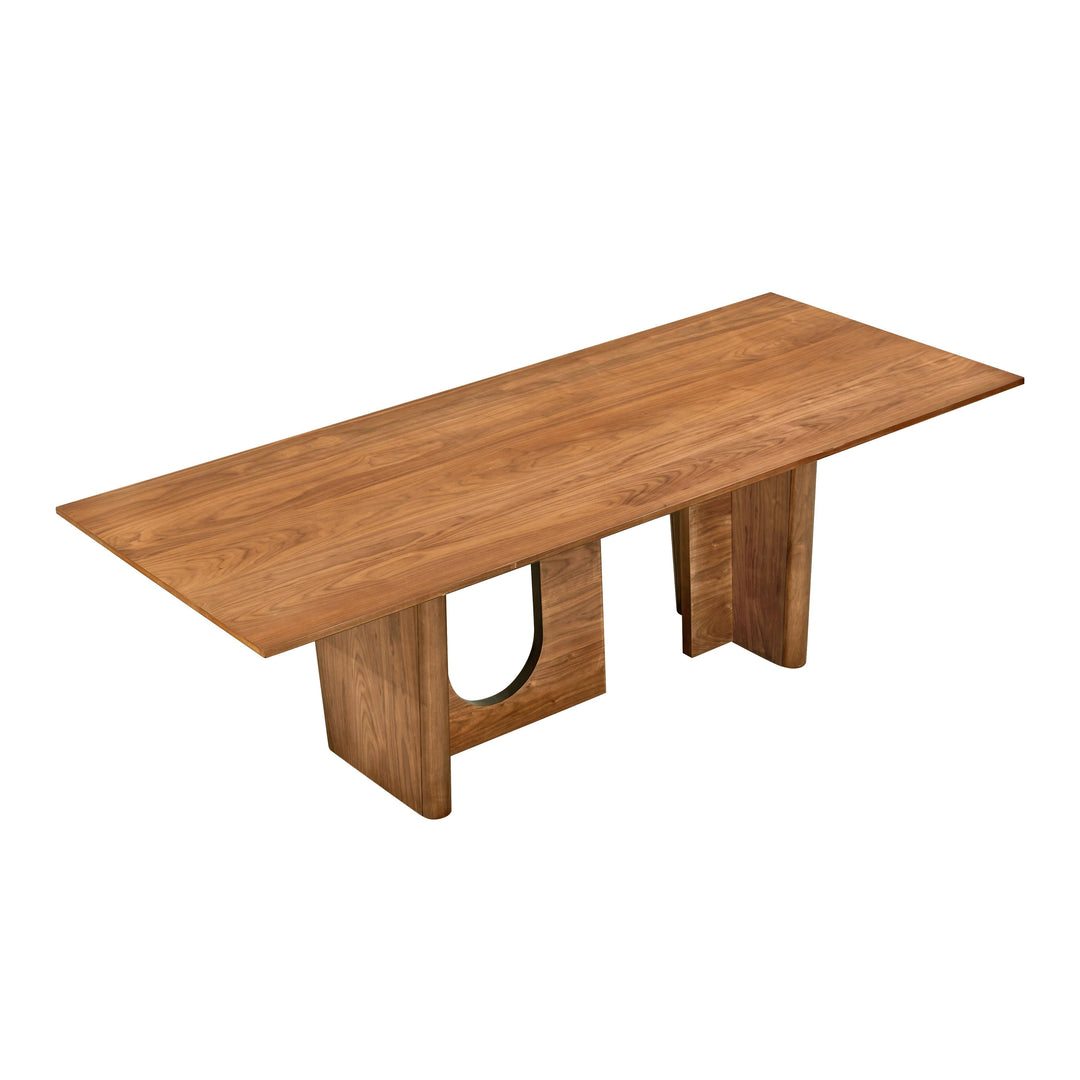 SwayLiving Satra Walnut Rectangular Dining Table DINING TABLES