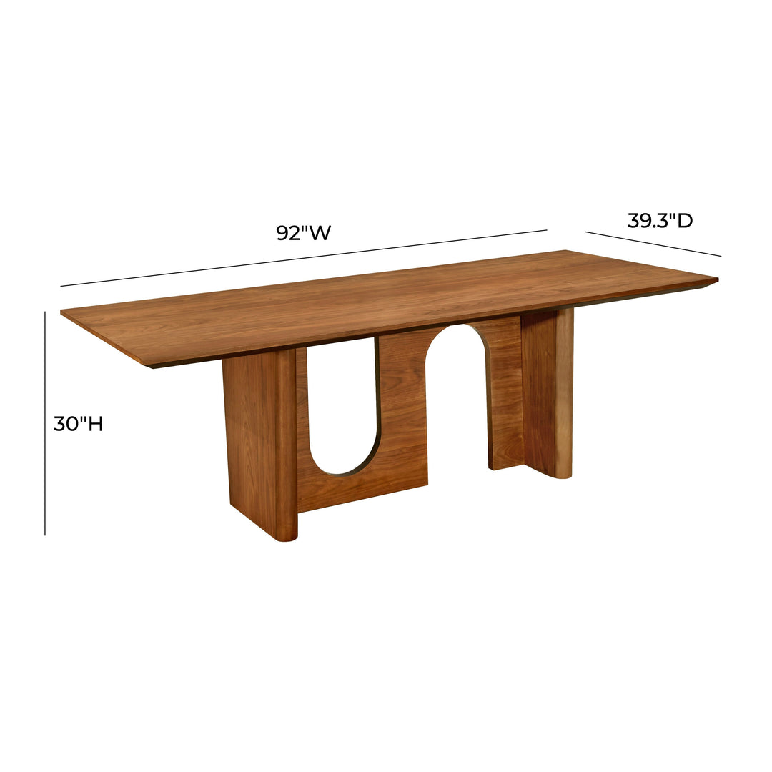 SwayLiving Satra Walnut Rectangular Dining Table DINING TABLES