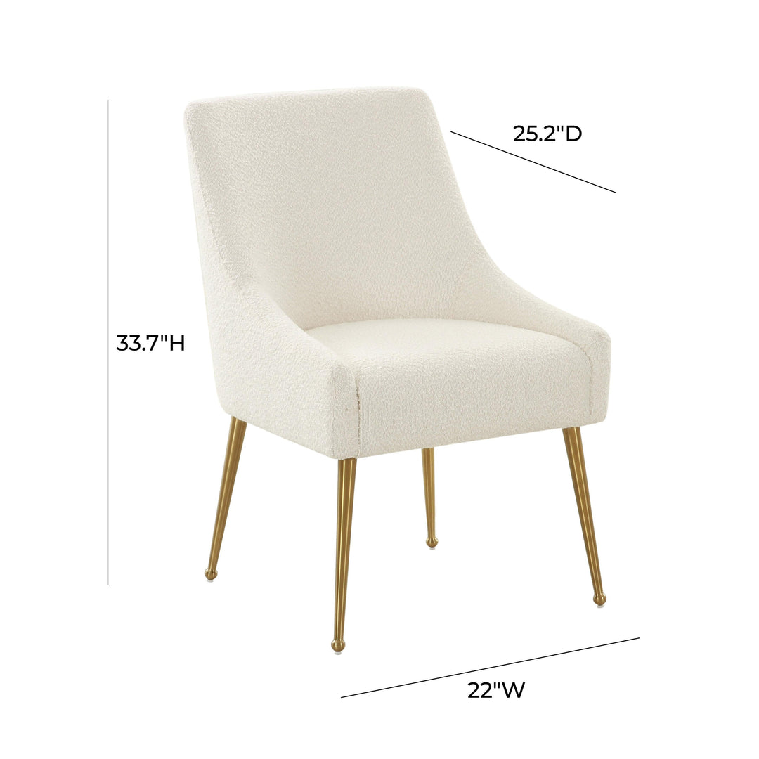 SwayLiving Beatrix Cream Boucle Side Chair DINING CHAIRS