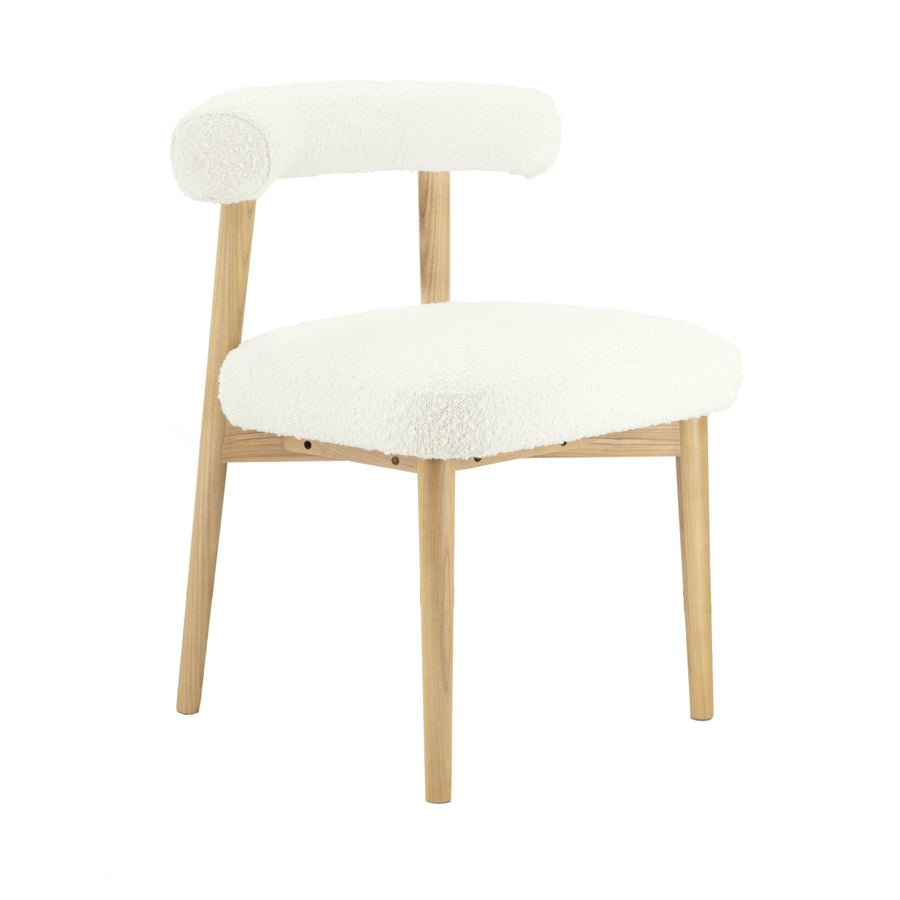 SwayLiving Spara Cream Boucle Side Chair DINING CHAIRS