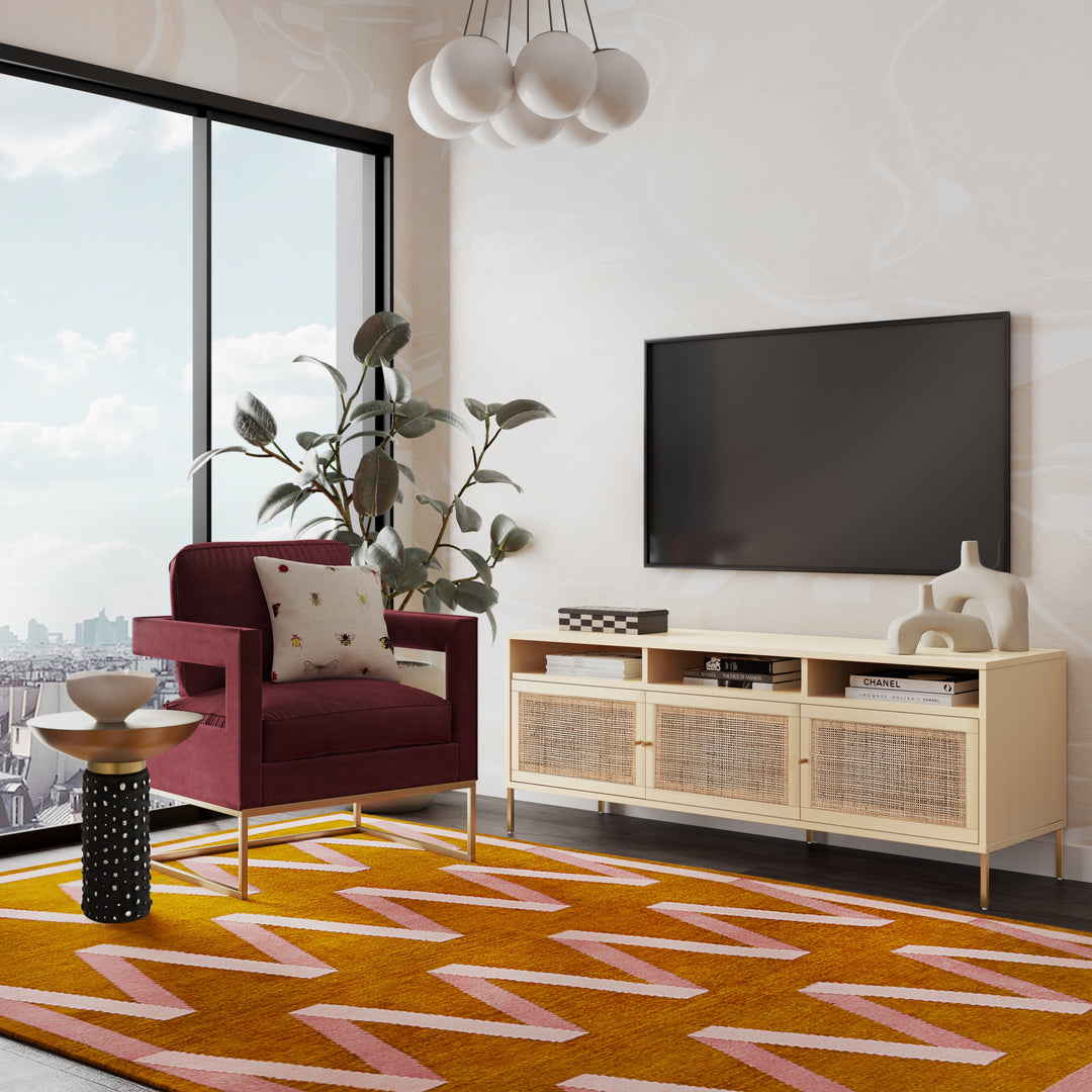 SwayLiving Sierra Buttermilk Media Console MEDIA + TV STANDS