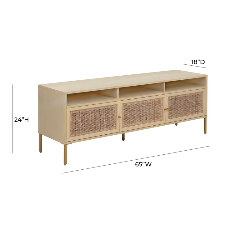 SwayLiving Sierra Buttermilk Media Console MEDIA + TV STANDS