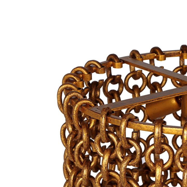 SwayLiving Nirsa Brass Chain Link 3-Tier Chandelier CHANDELIERS