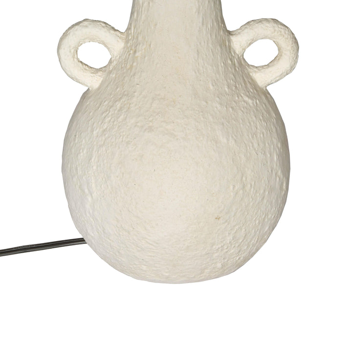 SwayLiving Lalit Natural & White Ceramic Table Lamp TABLE LAMPS