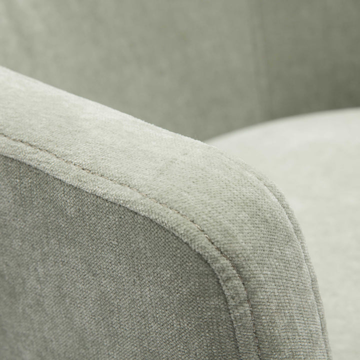 SwayLiving Kristen Light Green Upcycled Chenille Rolling Desk Chair ACCENT + LOUNGE CHAIRS
