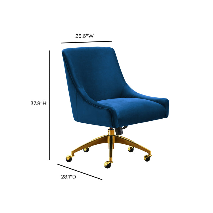 SwayLiving Beatrix Navy Office Swivel Chair ACCENT + LOUNGE CHAIRS