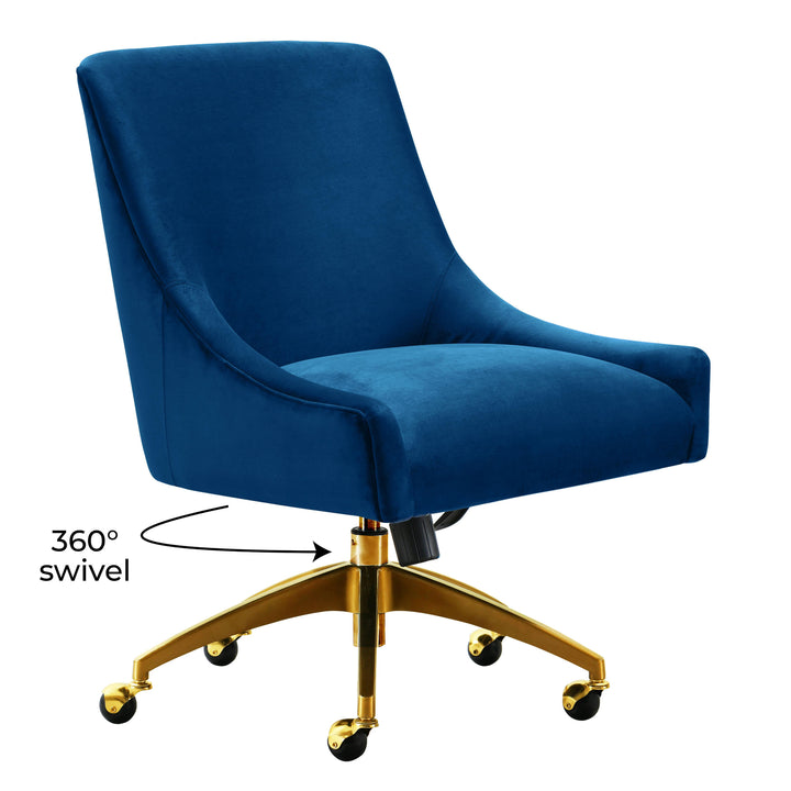 SwayLiving Beatrix Navy Office Swivel Chair ACCENT + LOUNGE CHAIRS