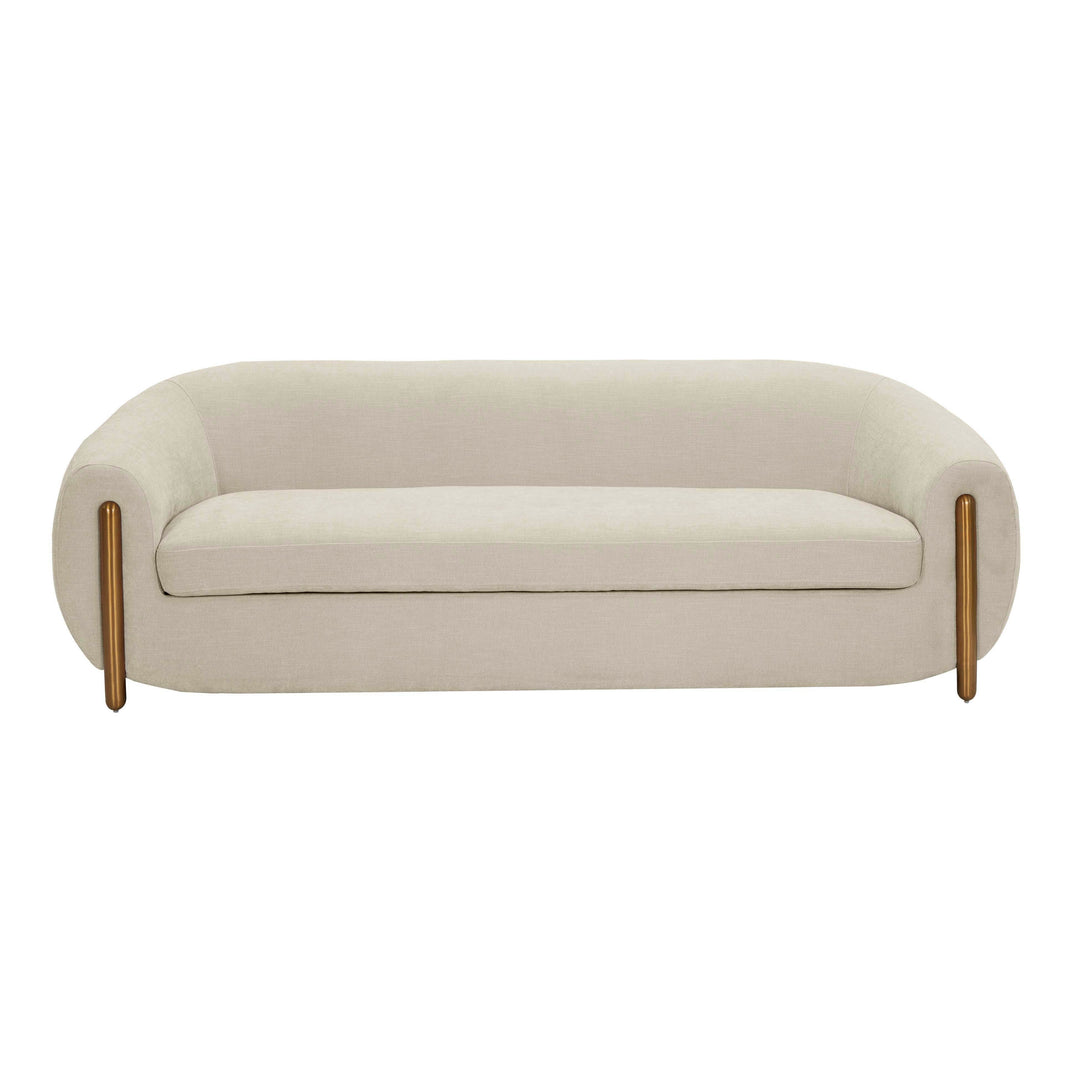 SwayLiving Lina Cream Textured Linen Sofa SOFAS + SECTIONALS
