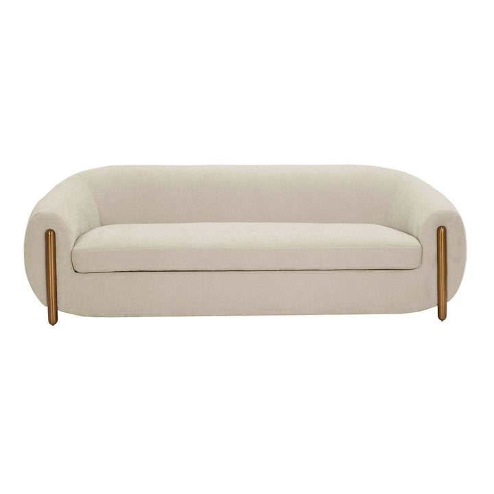 SwayLiving Lina Cream Textured Linen Sofa SOFAS + SECTIONALS