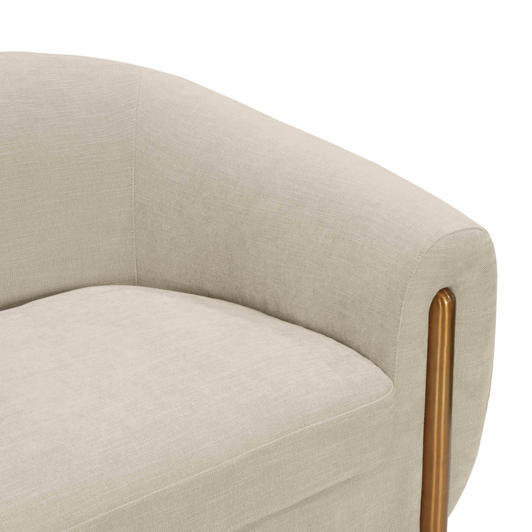 SwayLiving Lina Cream Textured Linen Sofa SOFAS + SECTIONALS