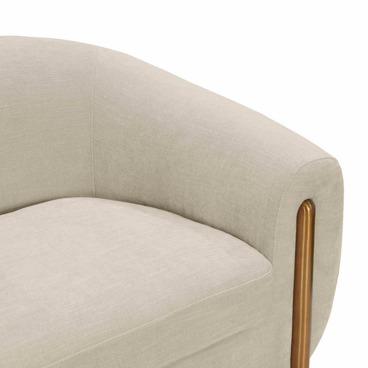 SwayLiving Lina Cream Textured Linen Sofa SOFAS + SECTIONALS