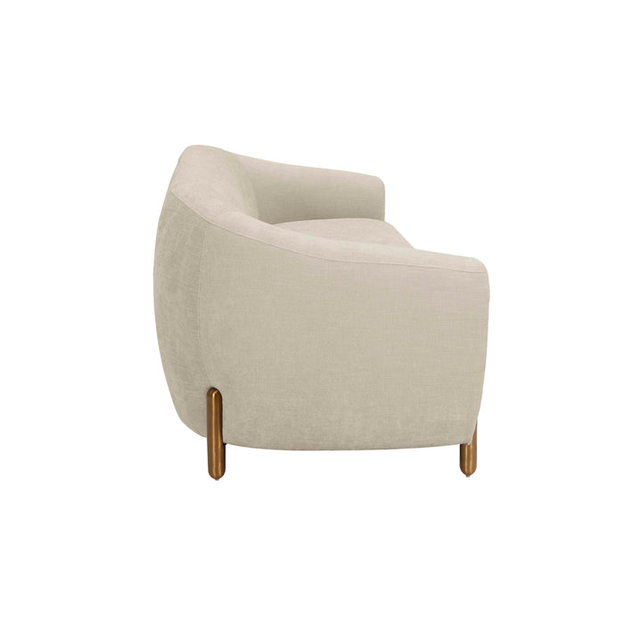 SwayLiving Lina Cream Textured Linen Sofa SOFAS + SECTIONALS