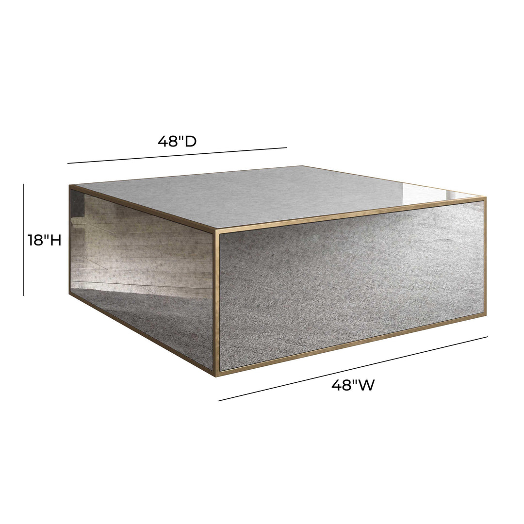 SwayLiving Lana Mirrored Large Coffee Table COFFEE TABLES