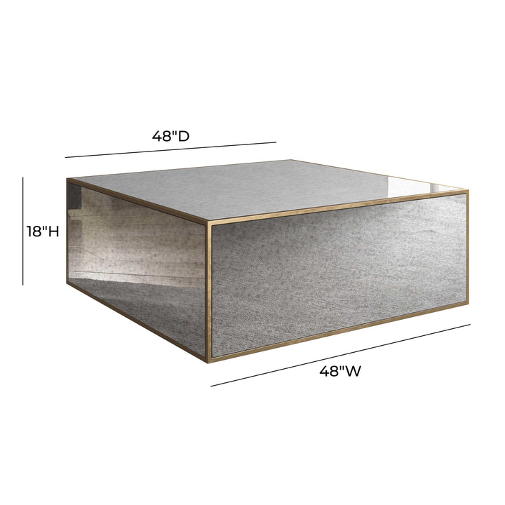SwayLiving Lana Mirrored Large Coffee Table COFFEE TABLES