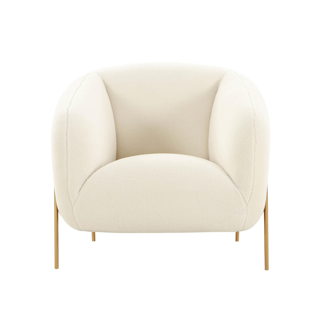 SwayLiving Kandra Cream Shearling Accent Chair ACCENT + LOUNGE CHAIRS