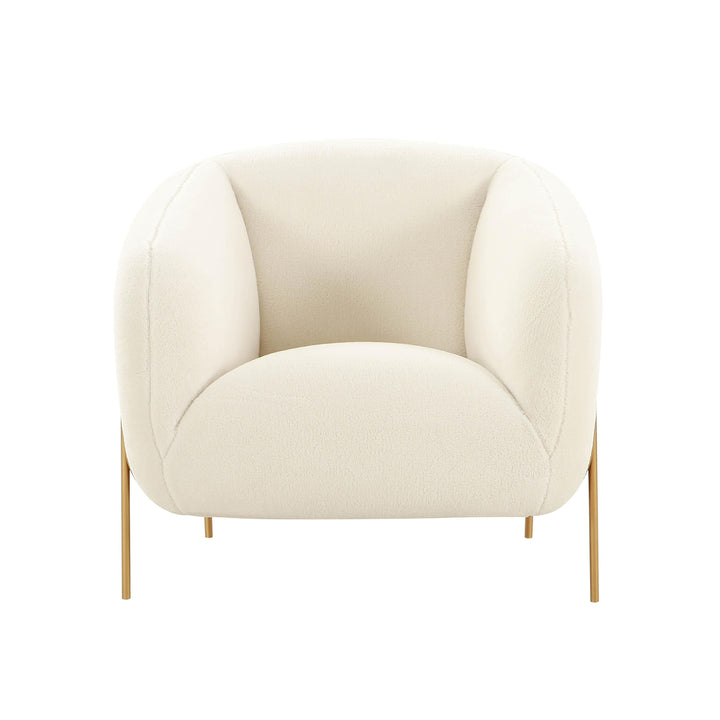 SwayLiving Kandra Cream Shearling Accent Chair ACCENT + LOUNGE CHAIRS