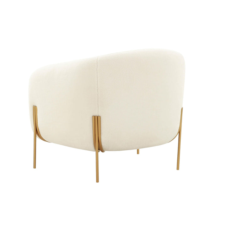 SwayLiving Kandra Cream Shearling Accent Chair ACCENT + LOUNGE CHAIRS