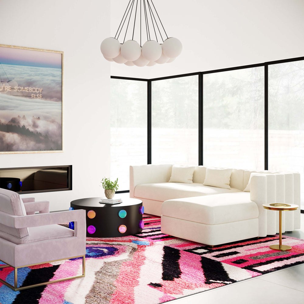 SwayLiving Callie Cream Velvet Sectional - RAF SOFAS + SECTIONALS