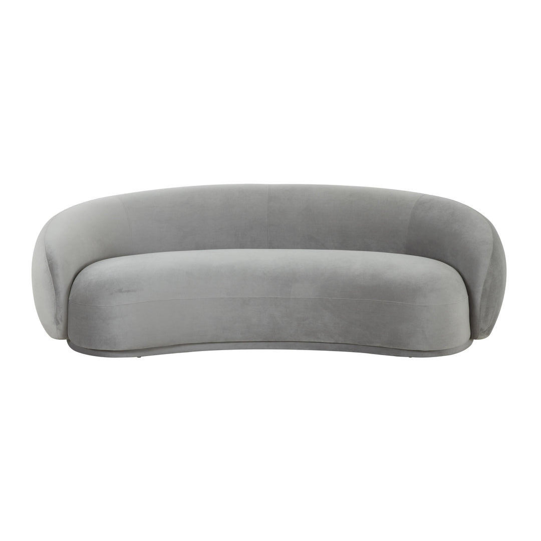 SwayLiving Kendall Light Grey Velvet Sofa SOFAS + SECTIONALS