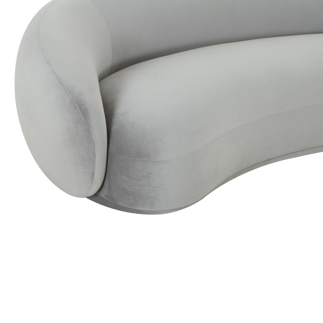 SwayLiving Kendall Light Grey Velvet Sofa SOFAS + SECTIONALS