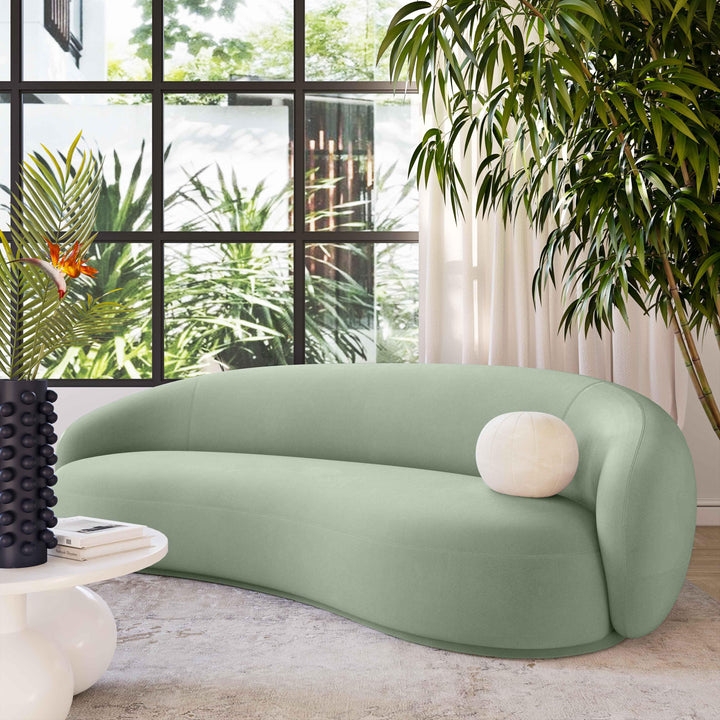 SwayLiving Kendall Moss Green Velvet Sofa SOFAS + SECTIONALS