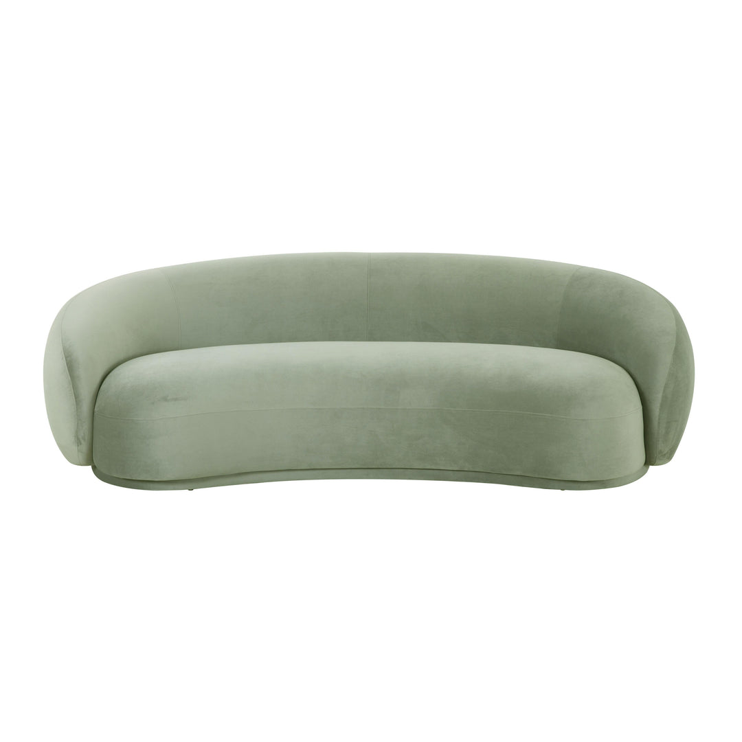 SwayLiving Kendall Moss Green Velvet Sofa SOFAS + SECTIONALS