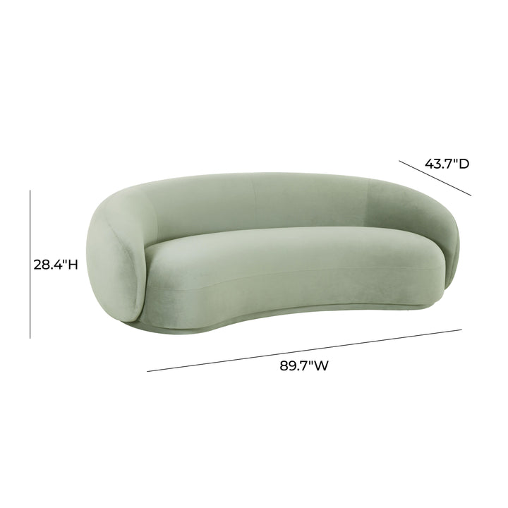 SwayLiving Kendall Moss Green Velvet Sofa SOFAS + SECTIONALS