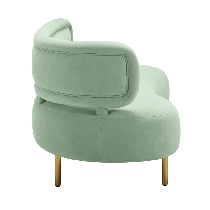 SwayLiving Tischa Mint Green Velvet Sofa SOFAS + SECTIONALS