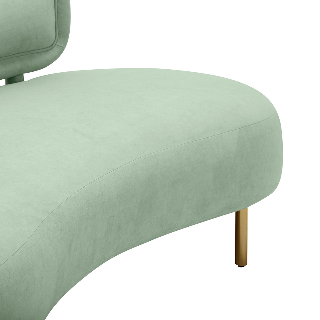 SwayLiving Tischa Mint Green Velvet Sofa SOFAS + SECTIONALS