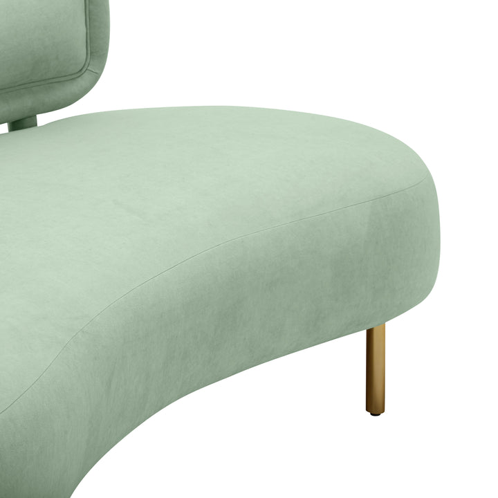 SwayLiving Tischa Mint Green Velvet Sofa SOFAS + SECTIONALS