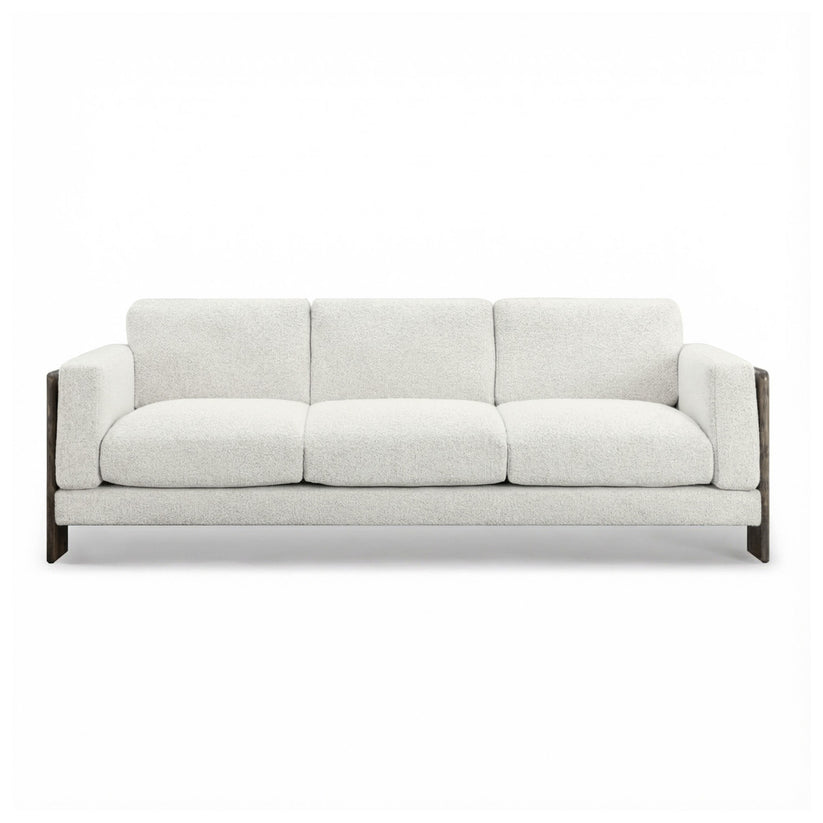 Elyn 91" Cream Contract-Grade Boucle Sofa