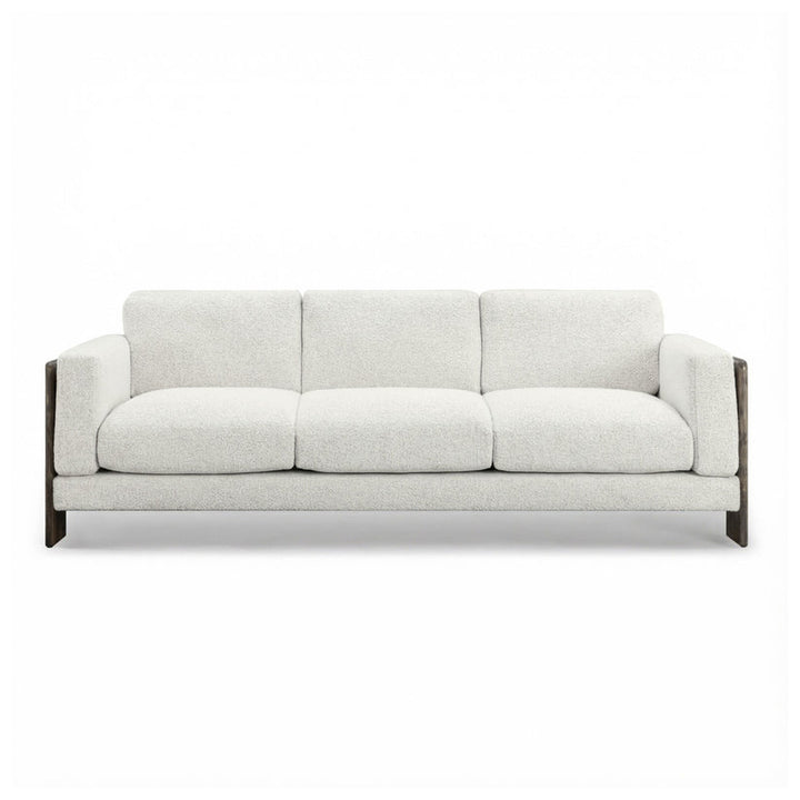 Elyn 91" Cream Contract-Grade Boucle Sofa
