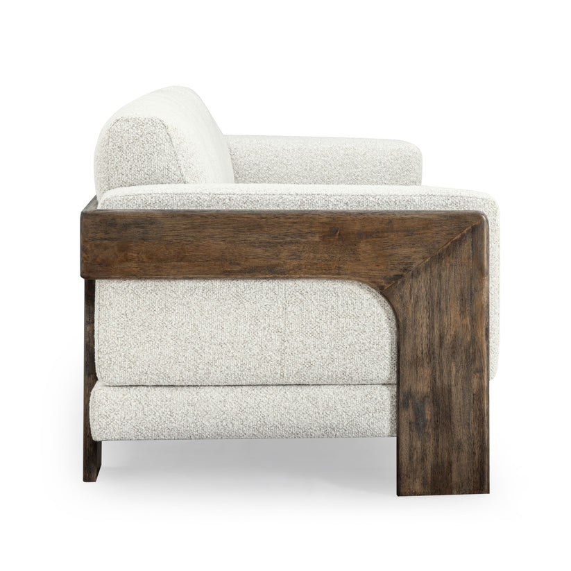 Elyn 91" Cream Contract-Grade Boucle Sofa