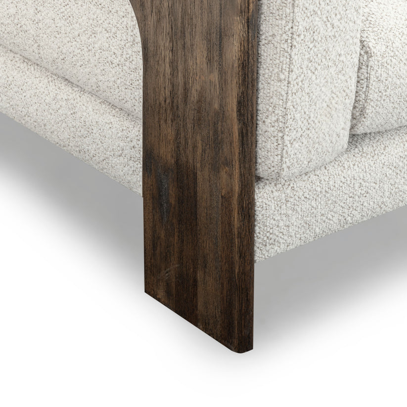 Elyn 91" Cream Contract-Grade Boucle Sofa