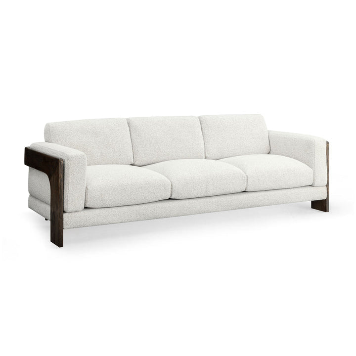 Elyn 91" Cream Contract-Grade Boucle Sofa