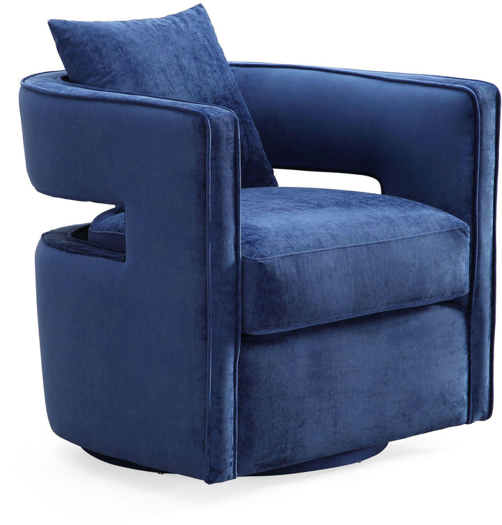 SwayLiving Kennedy Navy Swivel Chair ACCENT + LOUNGE CHAIRS
