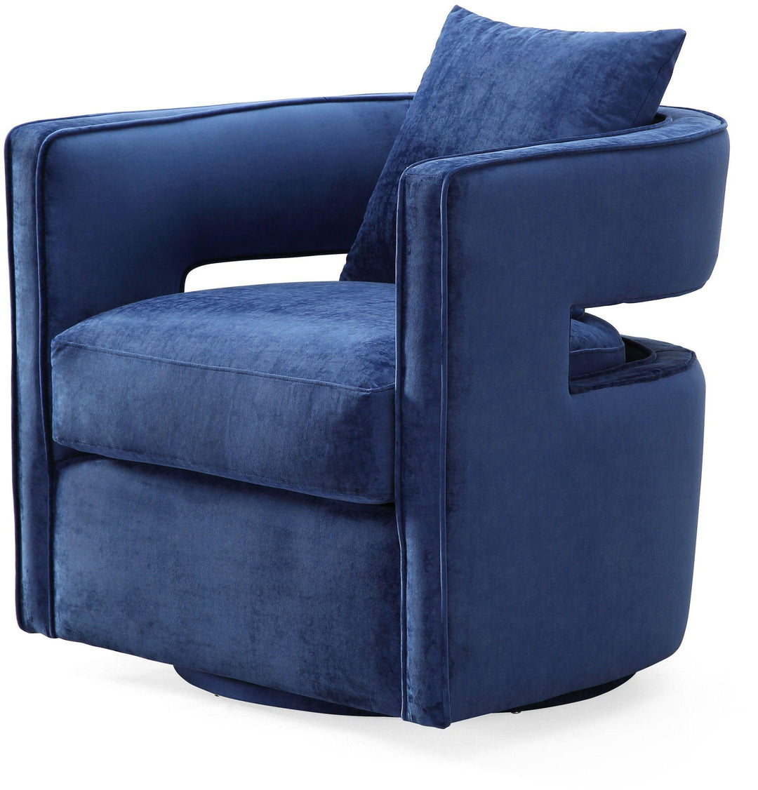 SwayLiving Kennedy Navy Swivel Chair ACCENT + LOUNGE CHAIRS