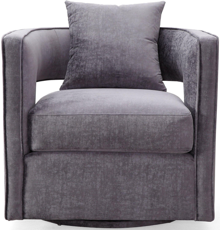 SwayLiving Kennedy Grey Swivel Chair ACCENT + LOUNGE CHAIRS