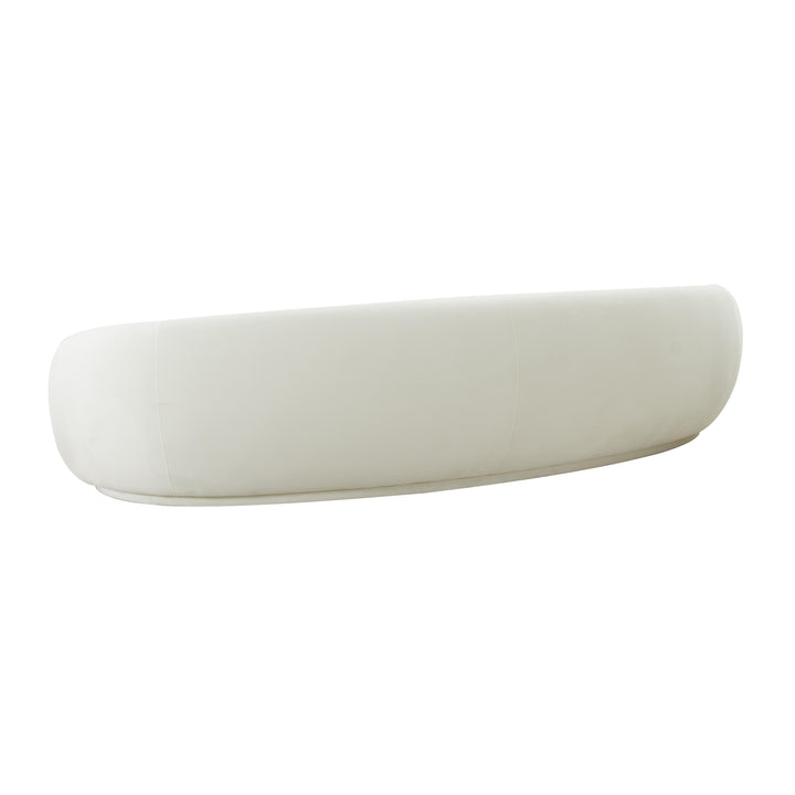 SwayLiving Kendall Cream Velvet 120 Inch Sofa SOFAS + SECTIONALS