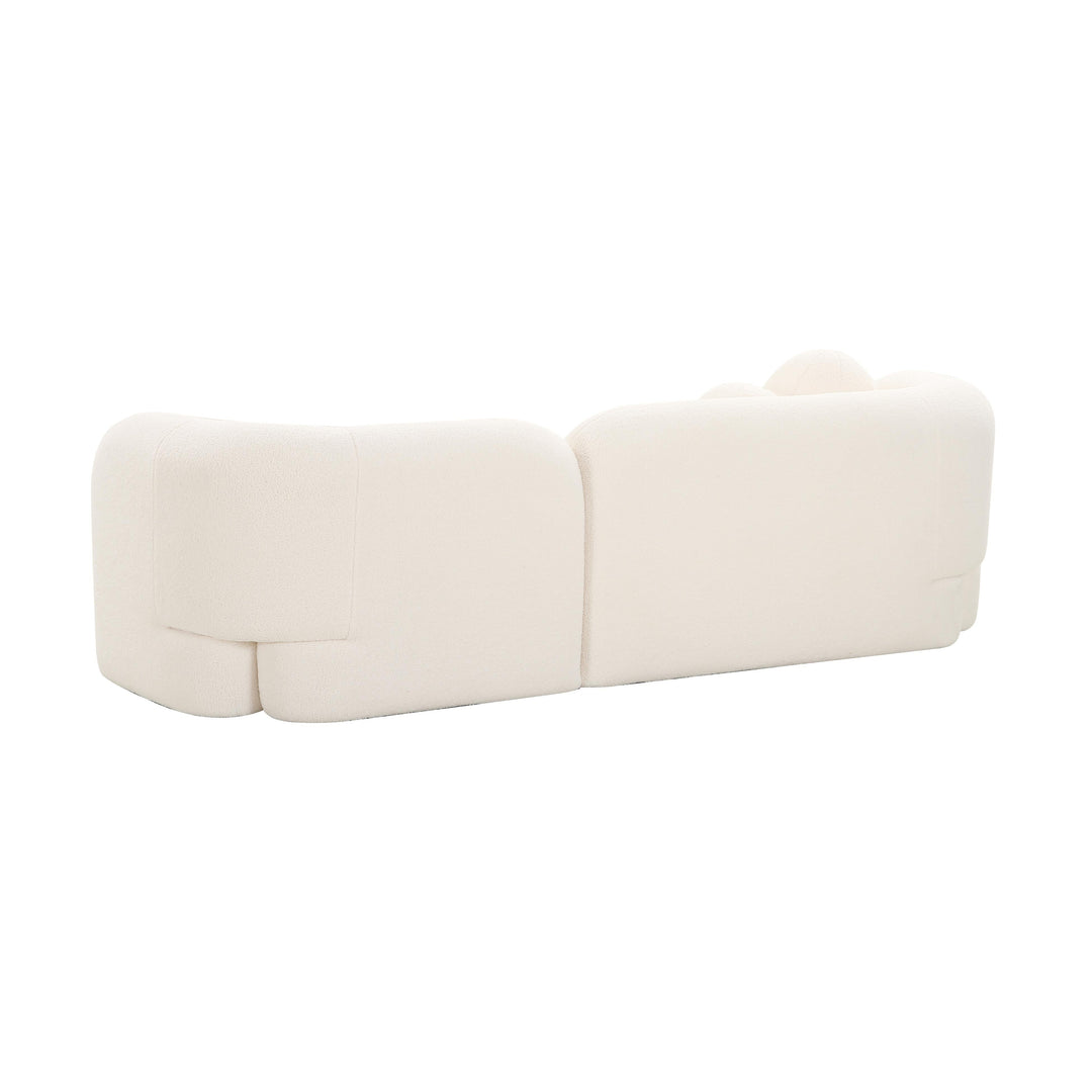 SwayLiving Amelie Cream Faux Fur Sofa SOFAS + SECTIONALS
