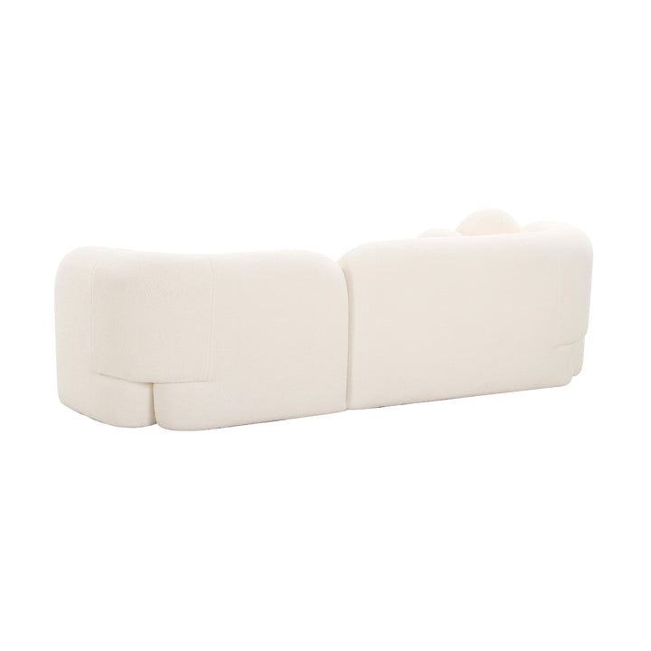 SwayLiving Amelie Cream Faux Fur Sofa SOFAS + SECTIONALS