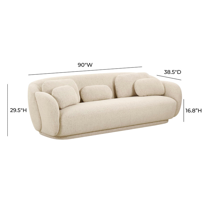 SwayLiving Misty Cream Boucle Sofa SOFAS + SECTIONALS