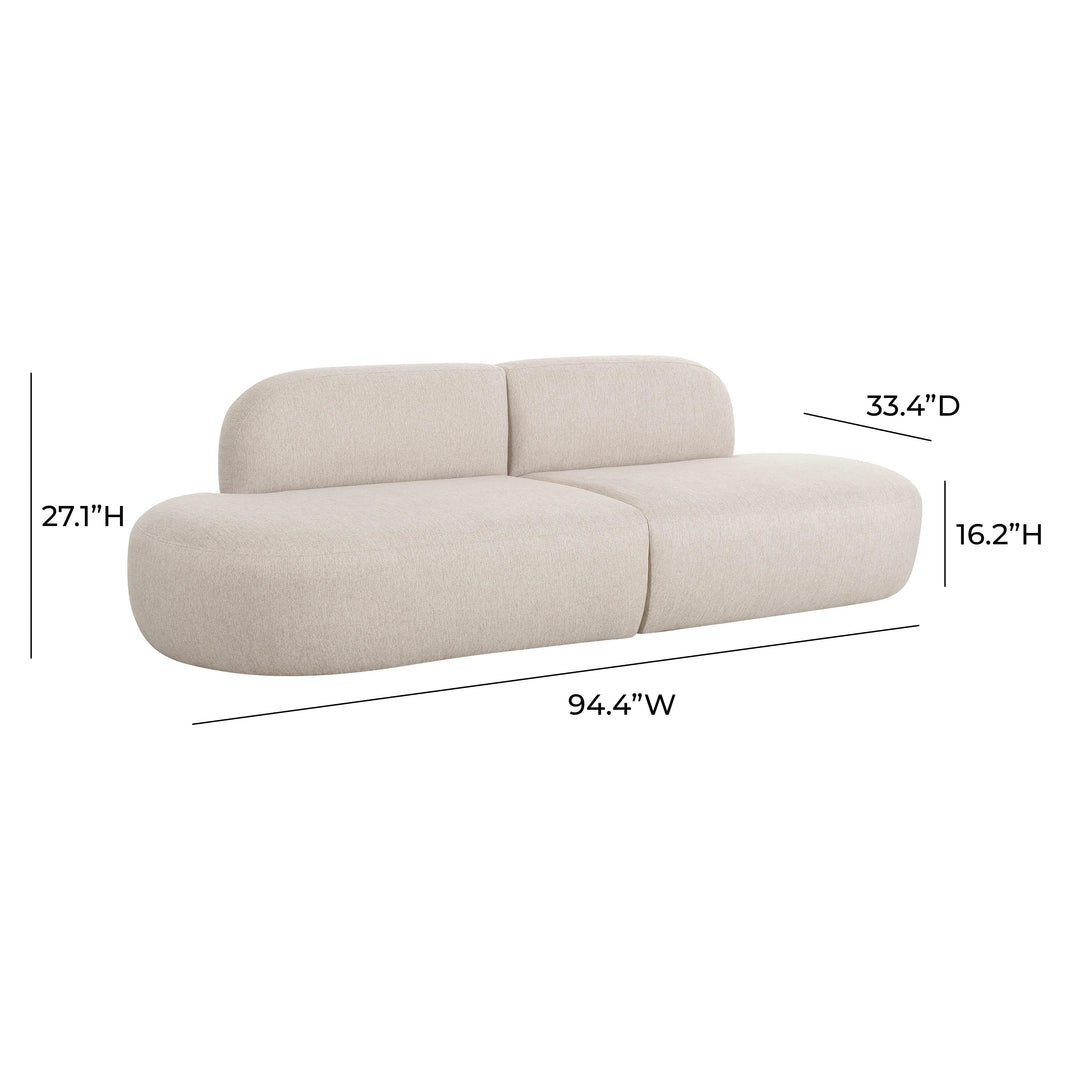 SwayLiving Broohah Beige Linen Sofa SOFAS + SECTIONALS